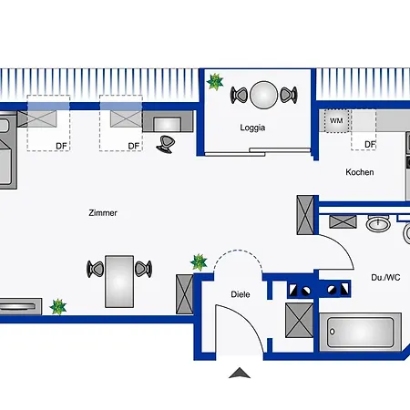Modernes Balkon Apart