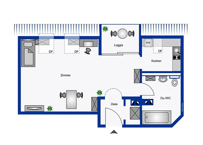 Modernes Balkon Apart